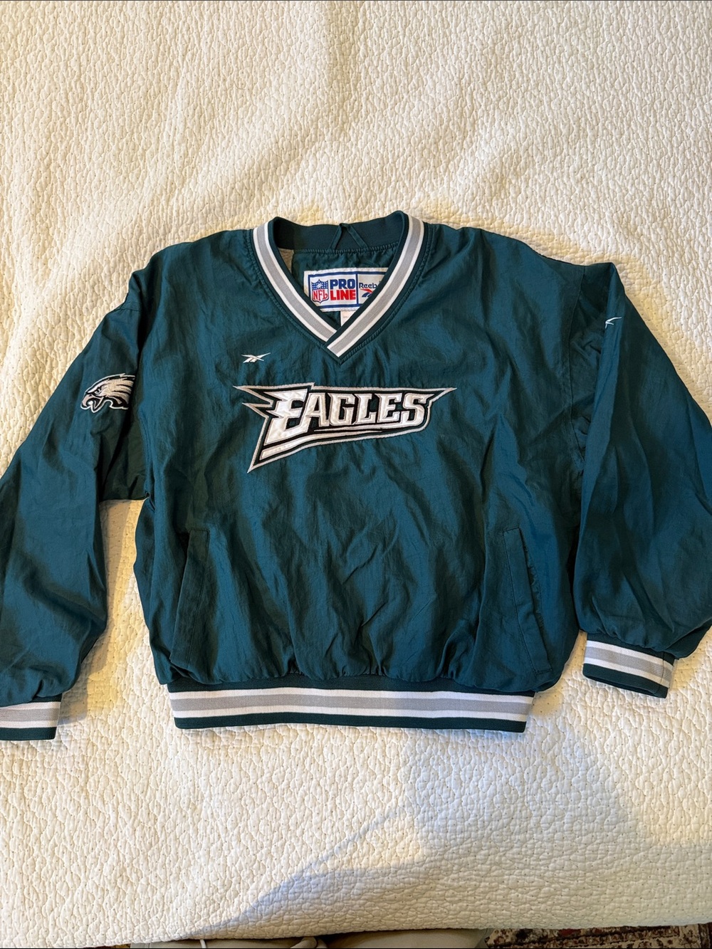 Reebok Kids Vintage Green Eagles Pullover Jacket